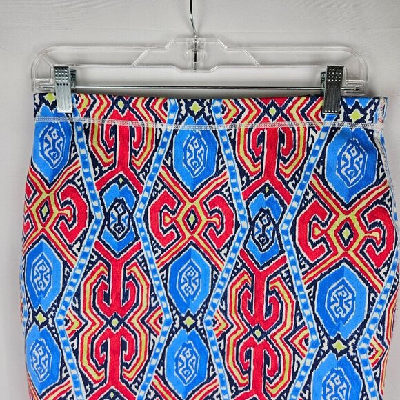 J. McLaughlin Skirt Small Reversible Casavito Halle Ikat Pencil Luxury - Picture 10 of 11